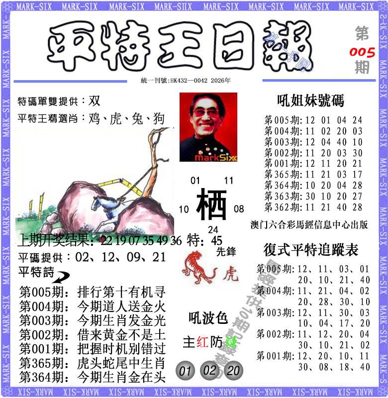 005期平特王日报[图]