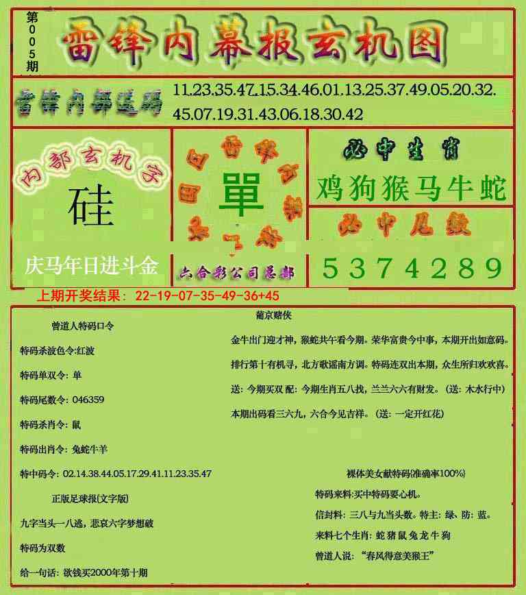 005期雷锋玄机报[图]