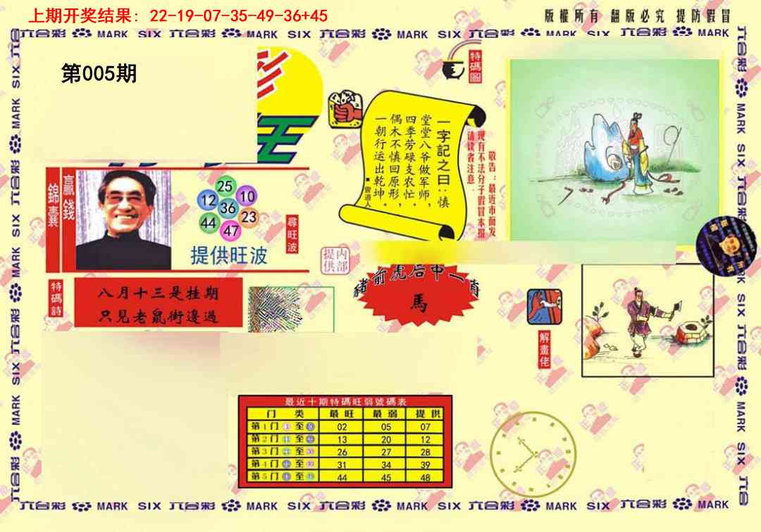 005期心水特码(信封)[图]