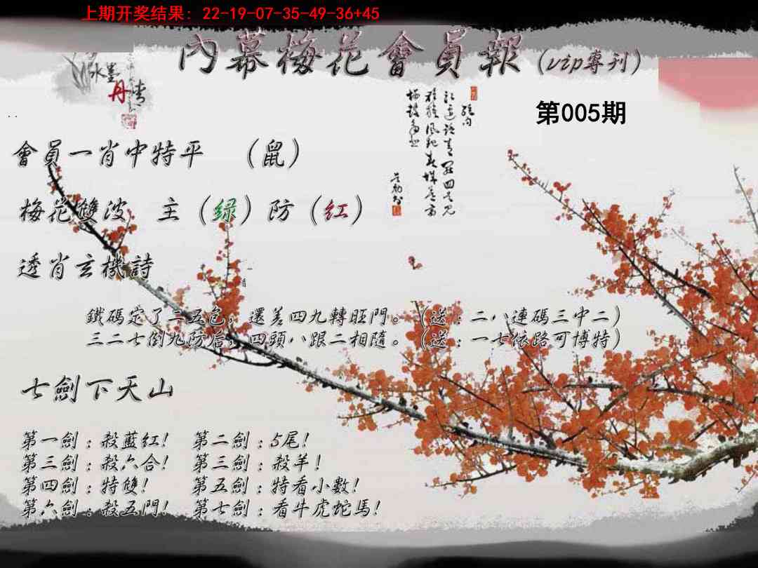 005期内幕梅花会员报[图]