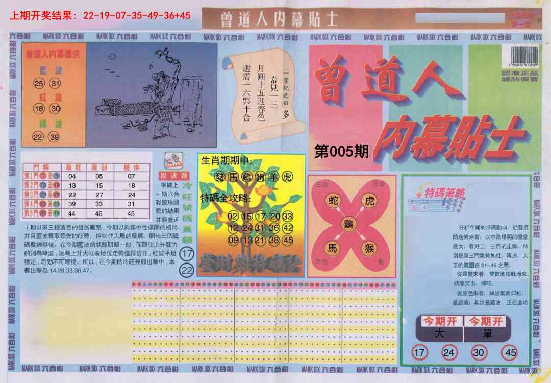 005期曾道人内幕贴士A[图]