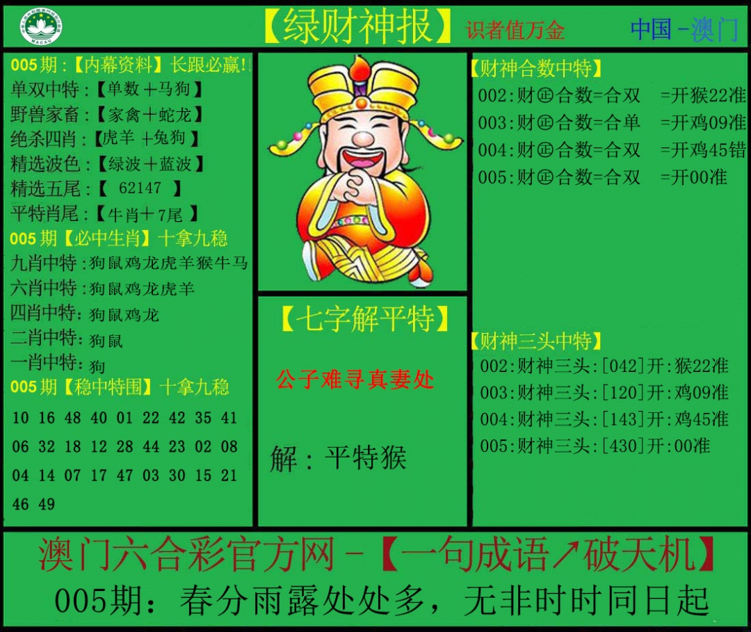 005期绿财神[图]