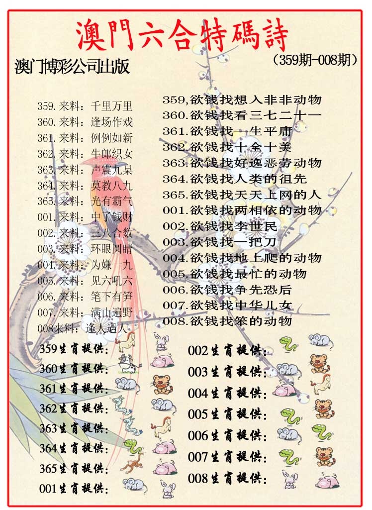 005期内部特码诗[图]