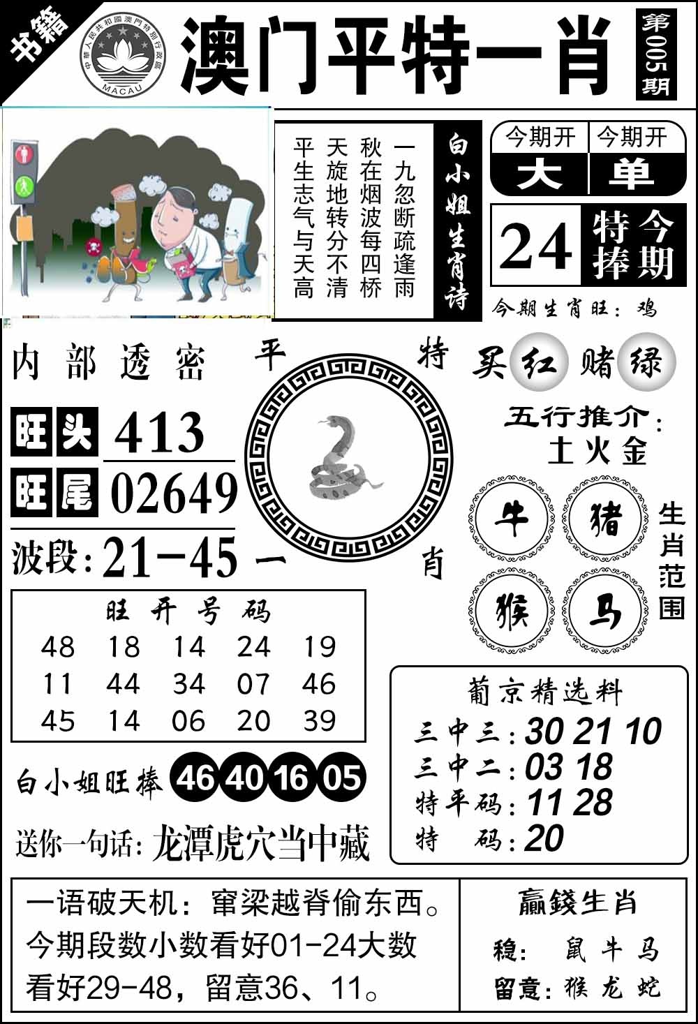 005期澳门内部透密[图]