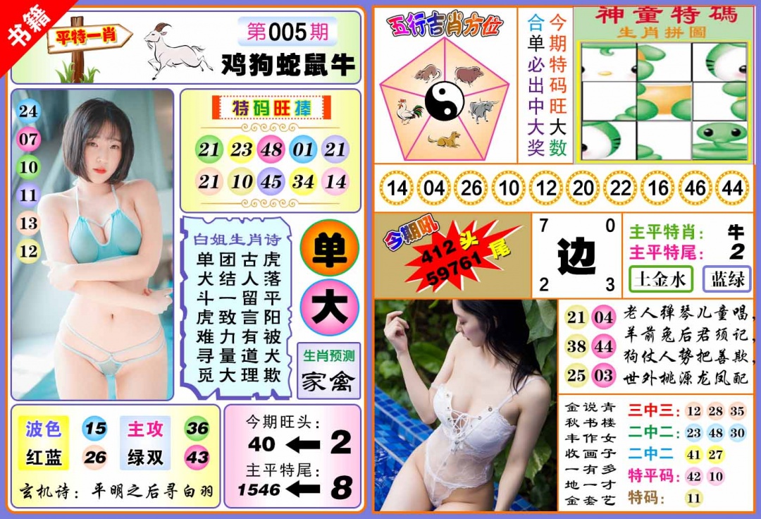 005期澳门五行白姐[图]