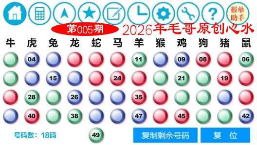 005期毛哥心水[图]