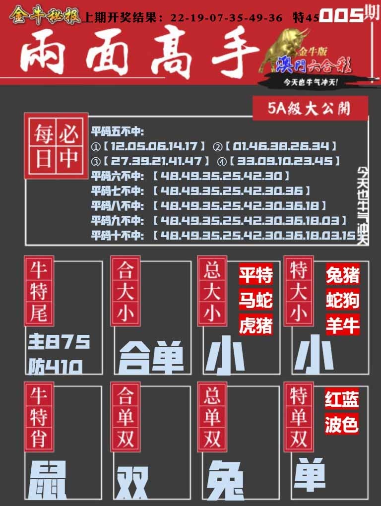005期金牛两面高手[图]