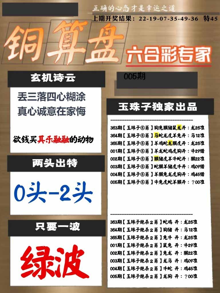 005期白小姐心水[图]